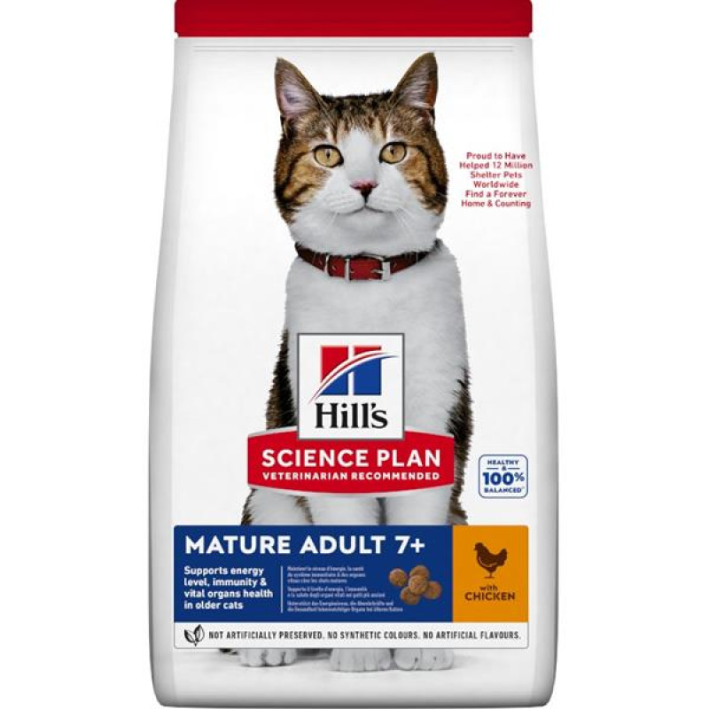 Hill's Science Plan Feline Mature Adult 7+ Chicken Dry 10 kg