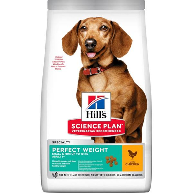 Hill's Science Plan Canine Adult Perfect Weight Small & Mini Chicken Dry 6 kg