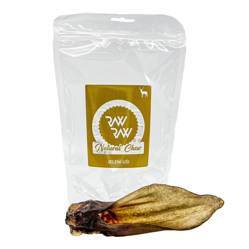 RAW RAW Natural Chew Jelení uši 1ks