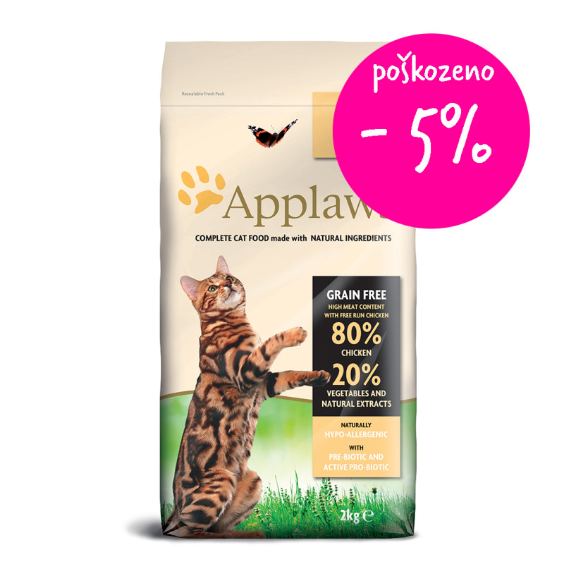 Applaws granule Cat Adult Kuře  2kg - poškozené balení