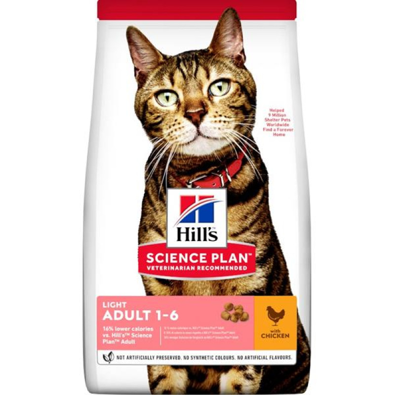 Hill's Science Plan Feline Adult Light Chicken Dry 10 kg