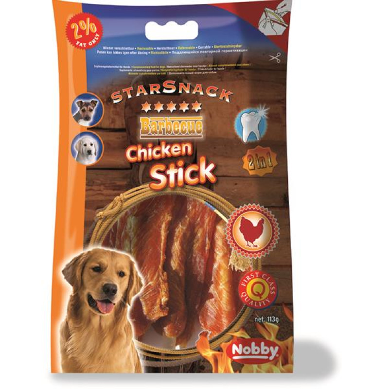 Nobby pamlsek - StarSnack Barbecue Chicken Stick 12,5 cm, 113 g 