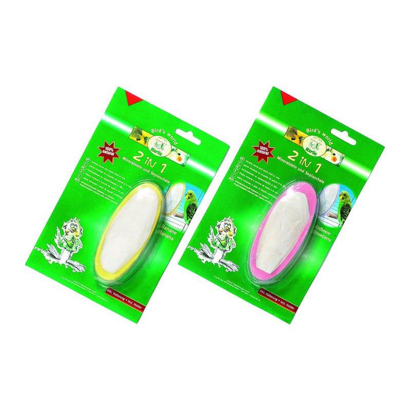 Sépiová kost + minerální kámen banán Flamingo 12 cm, 70 g