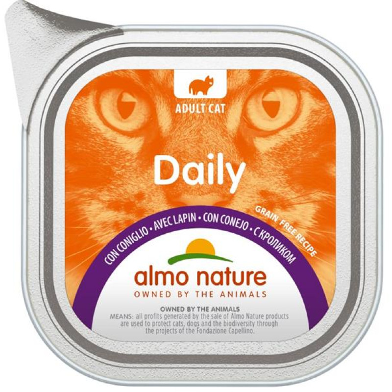 Almo Nature Daily Menu cat van. králík 100g