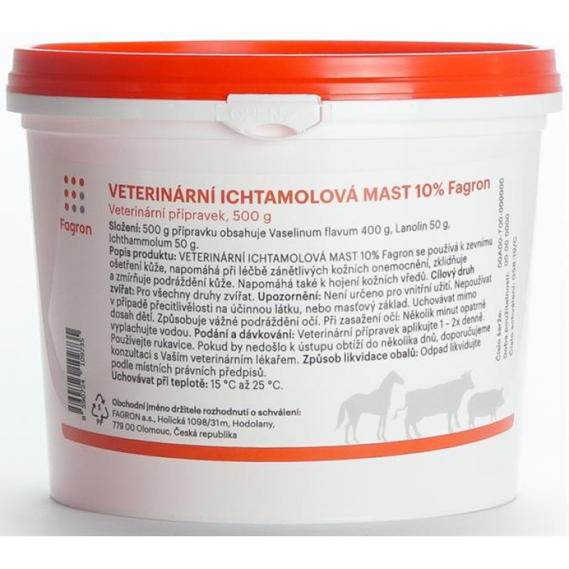 Ichtammolová mast 10% 1kg veterinární