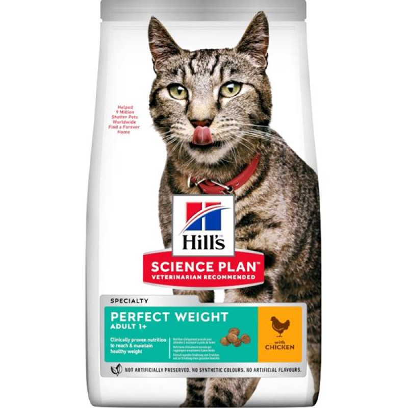 Hill's Science Plan Feline Adult Perfect Weight Chicken Dry 7 kg