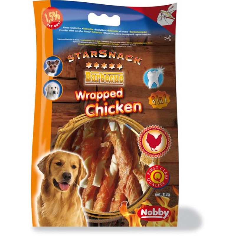 Nobby pamlsek - StarSnack Barbecue Wrapped Chicken 12,5 cm, 113 g 