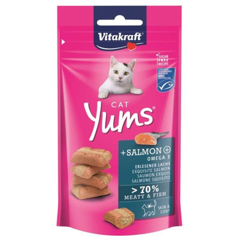 Vitakraft Cat Yums losos + Omega 3 40 g