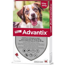 Advantix S.O. pes 10-25kg a.u.v. červený sol 1 x 2,5 ml