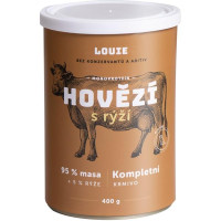 Louie konz. pro psy hovězí a vepřové s rýží 400 g