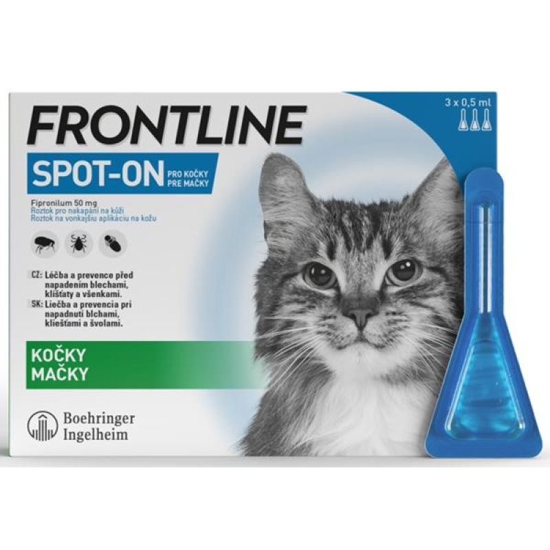 Frontline spot-on cat a.u.v. sol 3 x 0,5 ml