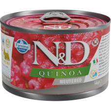 N&D QUINOA Dog konz. Pork Neutered Mini 140 g