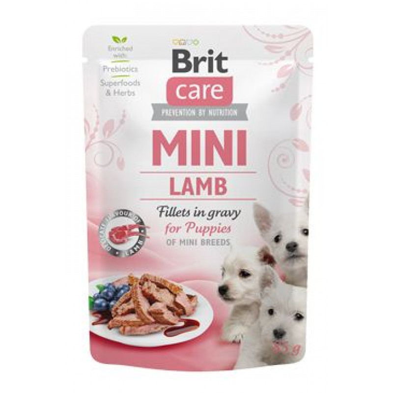 Brit Care Dog Mini Puppy Lamb fillets in gravy 85g