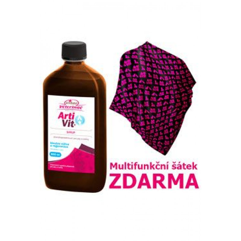 VITAR Veterinae ArtiVit Sirup 500ml+multifunkční šátek