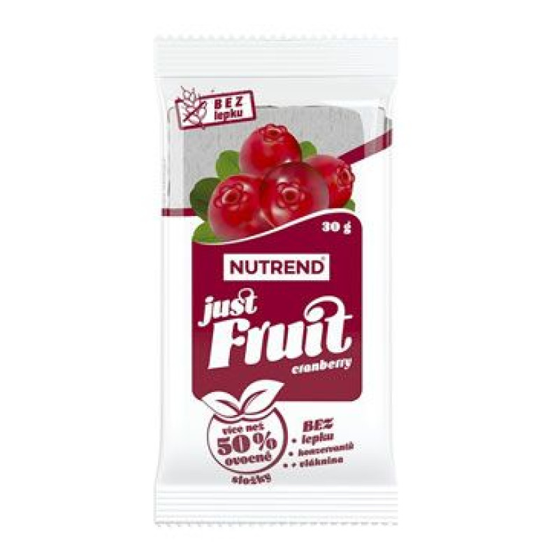 Nutrend JUST FRUIT brusinka 30g 1ks