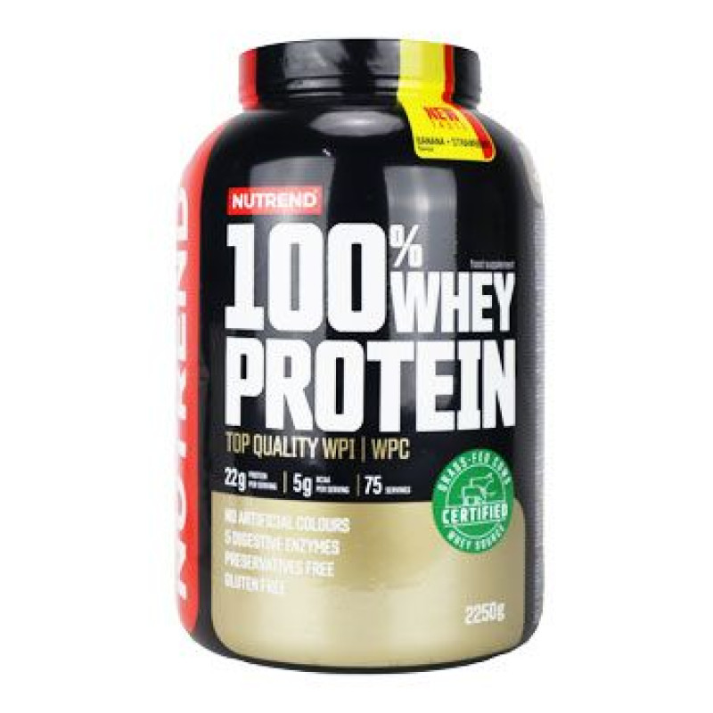 Nutrend Whey Protein 100 % banán+jahoda 2250g