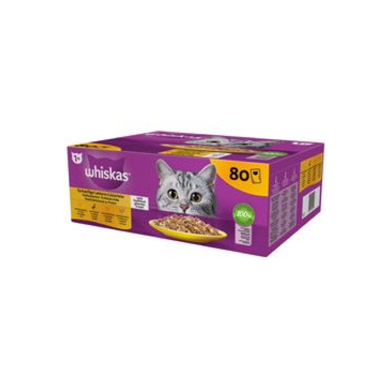 Whiskas kaps. Core drůb.výběr ž. 80x85g