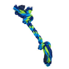 Hračka pes BUSTER Dent.Rope 2 uzly modrá/limet.35cm L