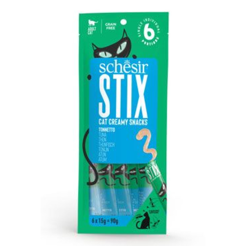 Schesir Cat pochoutka Stix Liquid Snack tuňák 6x15g