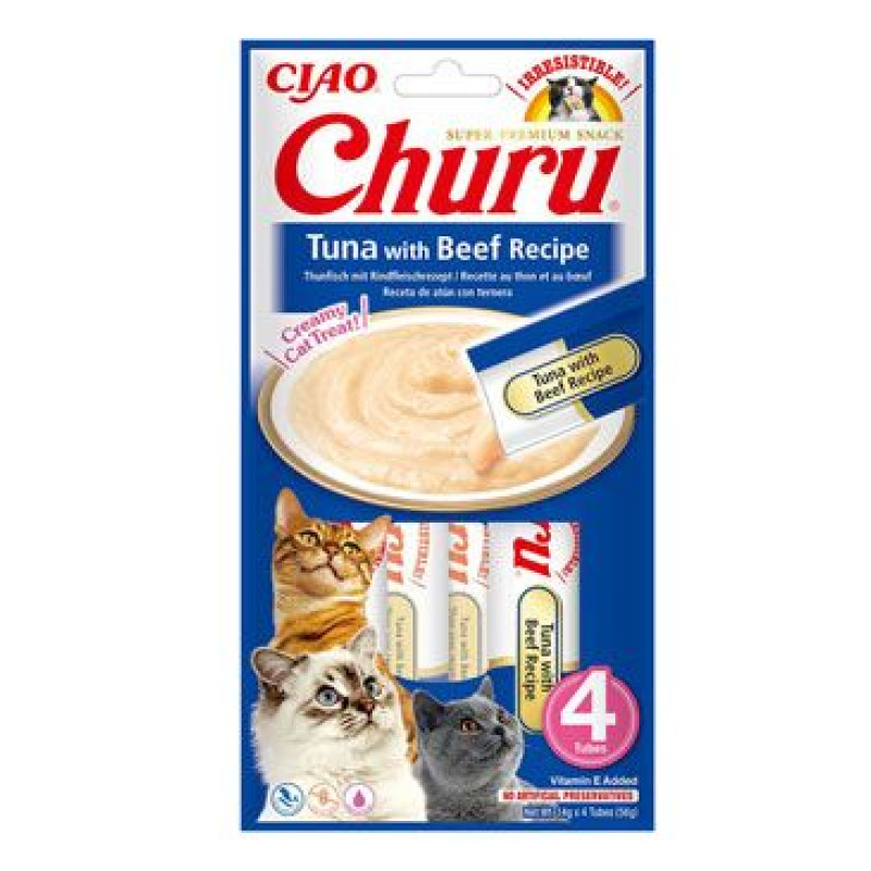 Churu Cat Tuna with Beef Recipe 4x14g