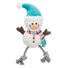 Vánoční hračka pes Xmas SNOWMAN plyš/bavlna 41cm TR