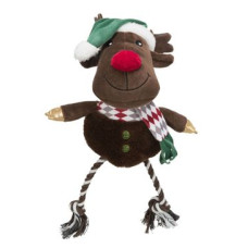 Vánoční hračka pes Xmas REINDEER plyš/bavlna 49cm TR