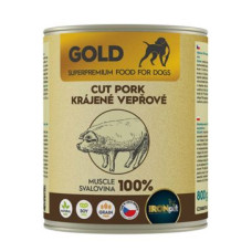 IRONpet Gold Dog Pork cut muscle konzerva 800g