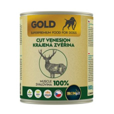 IRONpet Gold Dog Venison cut muscle konzerva 800g