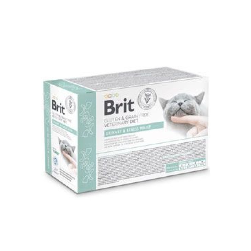 Brit VD Cat Pouch fillets in Gravy Urinary+Stres12x85g