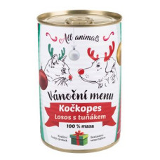 All Animals kočkopes Vánoční menu losos s tuňákem 400g