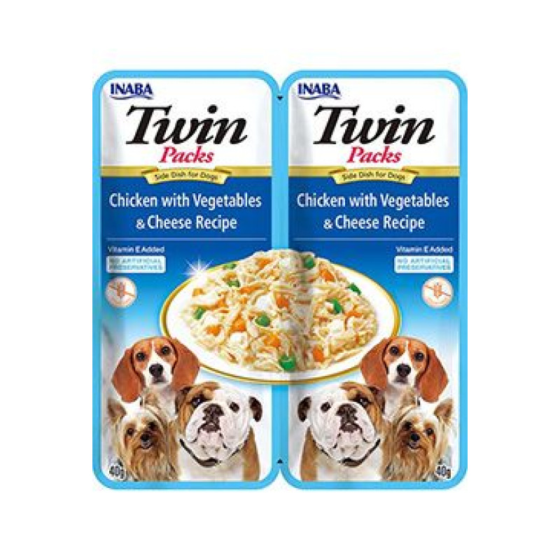 Churu Dog Twin Packs Chick & Veg.&Cheese in Broth 80g