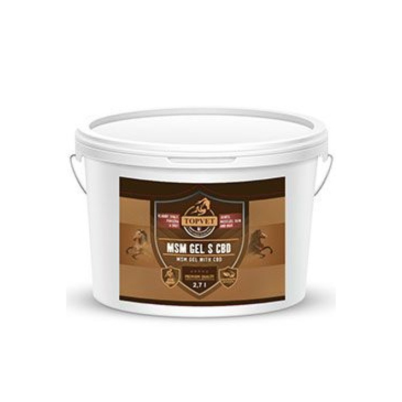 MSM gel s CBD pro koně TOPVET 2,7l