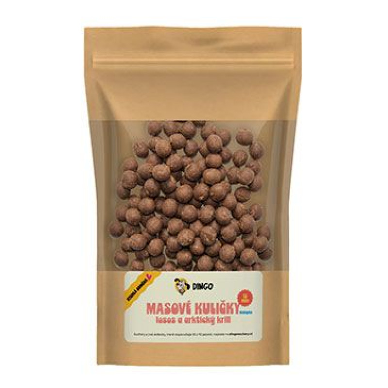 DINGO masové kuličky losos a arktický krill 12mm/150g