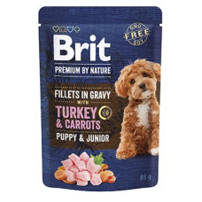 Brit Premium Dog Puppy Fillets Gravy Turkey&Carrots85g