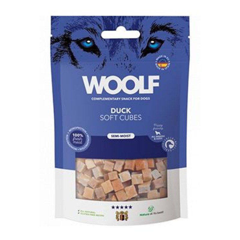 WOOLF pochoutka Soft Cubes Duck 100g