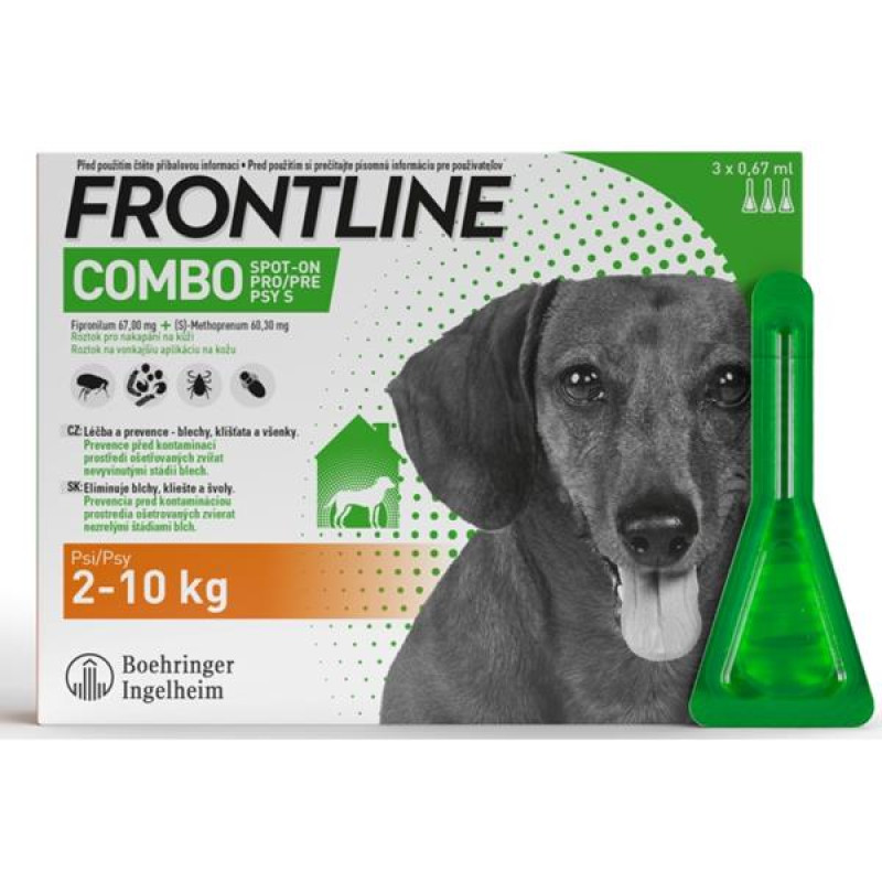 Frontline Combo spot-on dog S a.u.v. sol 3 x 0,67, 2-10kg