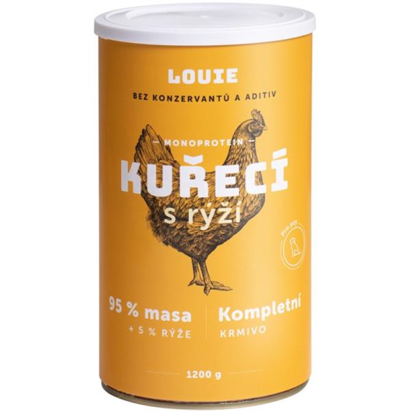 Louie konz. pro psy kuřecí s rýží 1200g