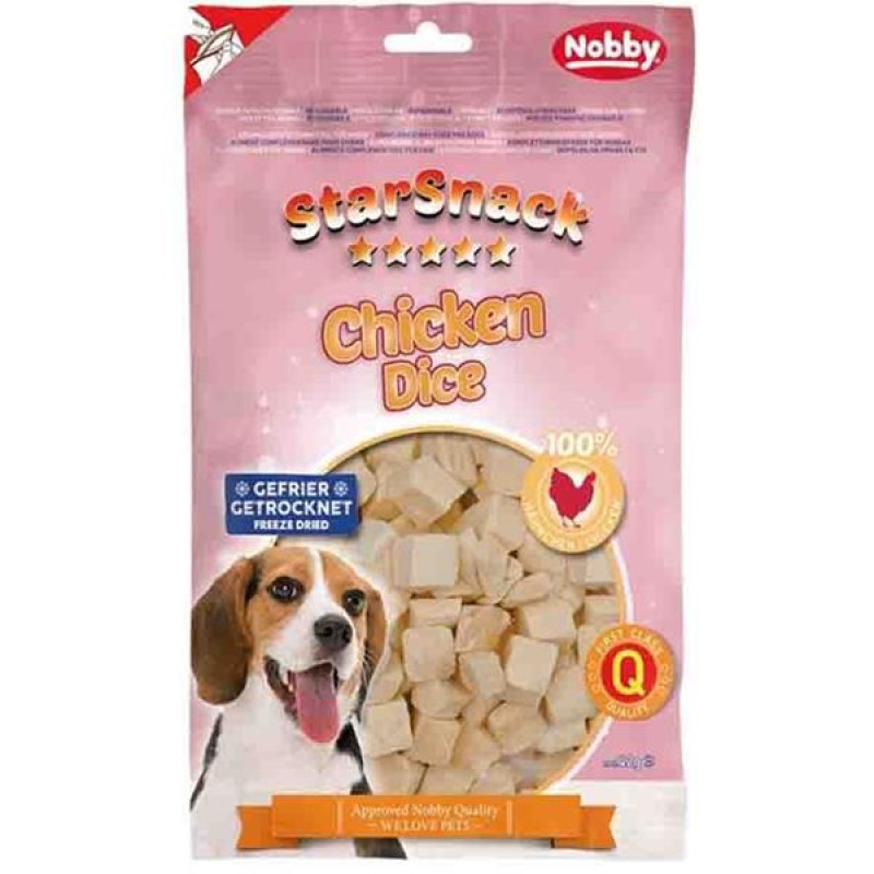 Nobby pamlsek - StarSnack Freeze Dried Chicken Dice 42 g 