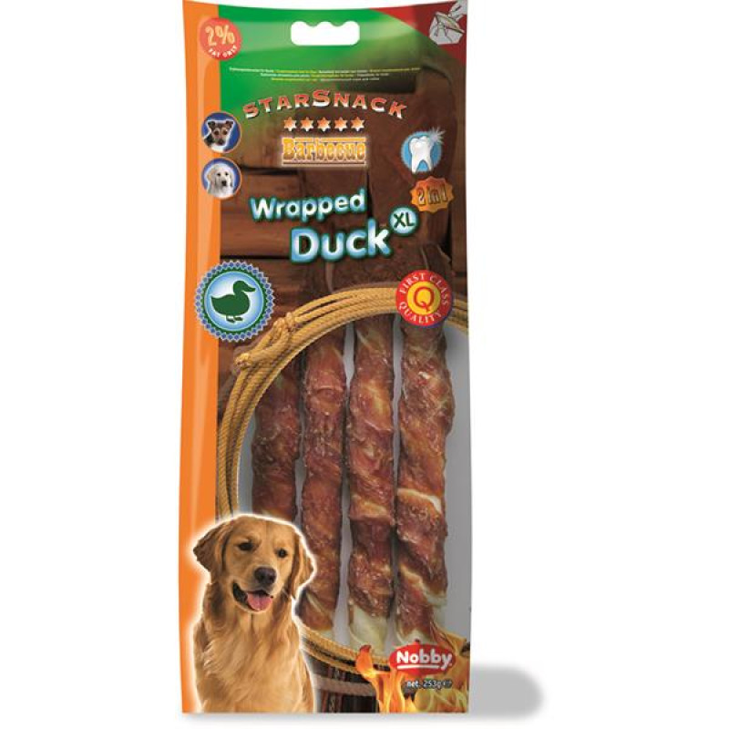 Nobby pamlsek - StarSnack Barbecue Wrapped Duck XL, 253 g 