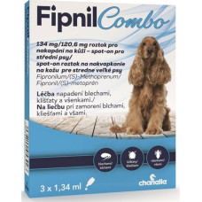 Fipnil Combo 134 mg/120,6 mg dog M spot-on 3x1,34ml