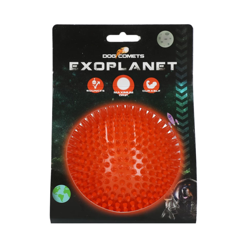 Dog Comets Exoplanet ježatý míč oranžový L/10cm