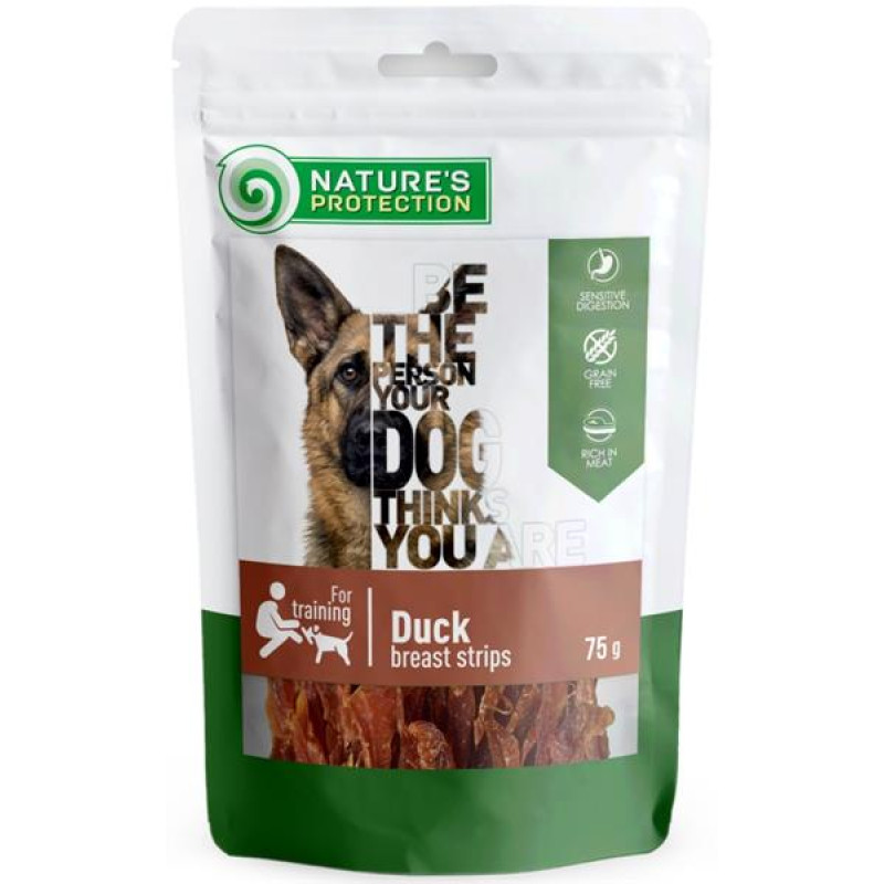 Nature's Protection Dog snack kachní proužky 75 g