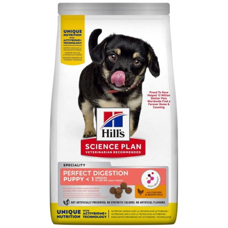 Hill's Science Plan Canine Puppy  Medium Perfect Digestion Chicken 2,5 kg