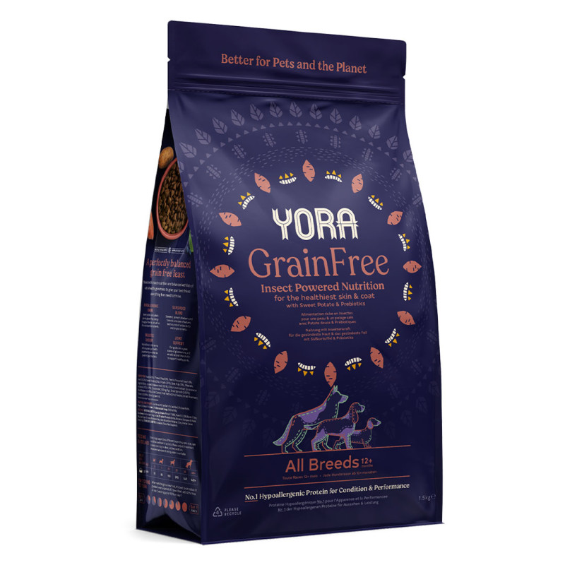 YORA granule z hmyzu GrainFree Adult All Breeds 12kg