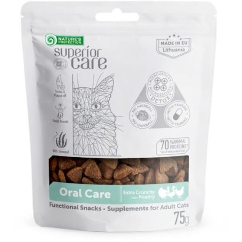 Nature's Protection Superior Care Cat Snack Oral Care 75 g 