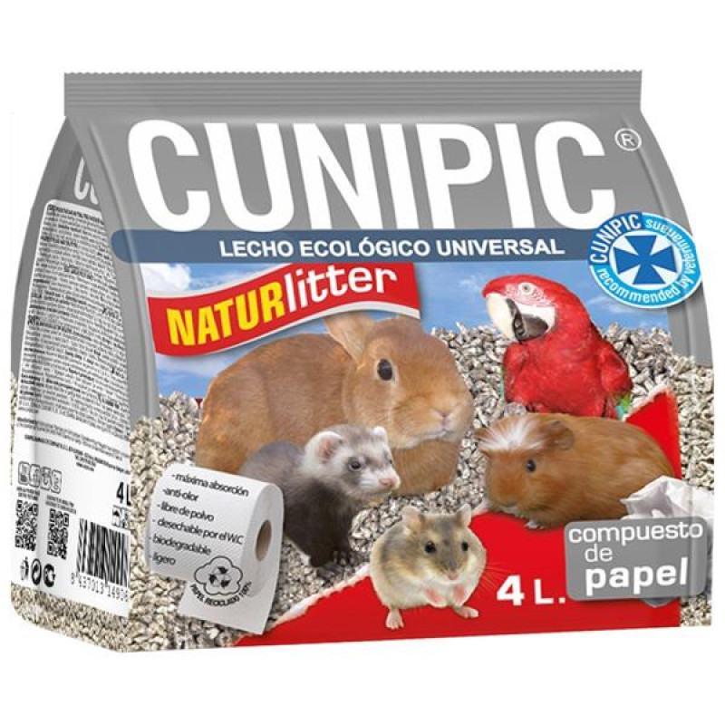 Podestýlka hlod. Naturlitter paper Cunipic 4l / 1,2kg