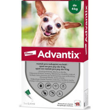 Advantix S.O. pes do 4kg a.u.v. zelený sol 1 x 0,4 ml