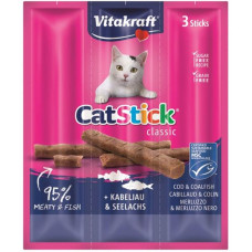 Vitakraft Stick mini cat - treska 18 g, 3 ks