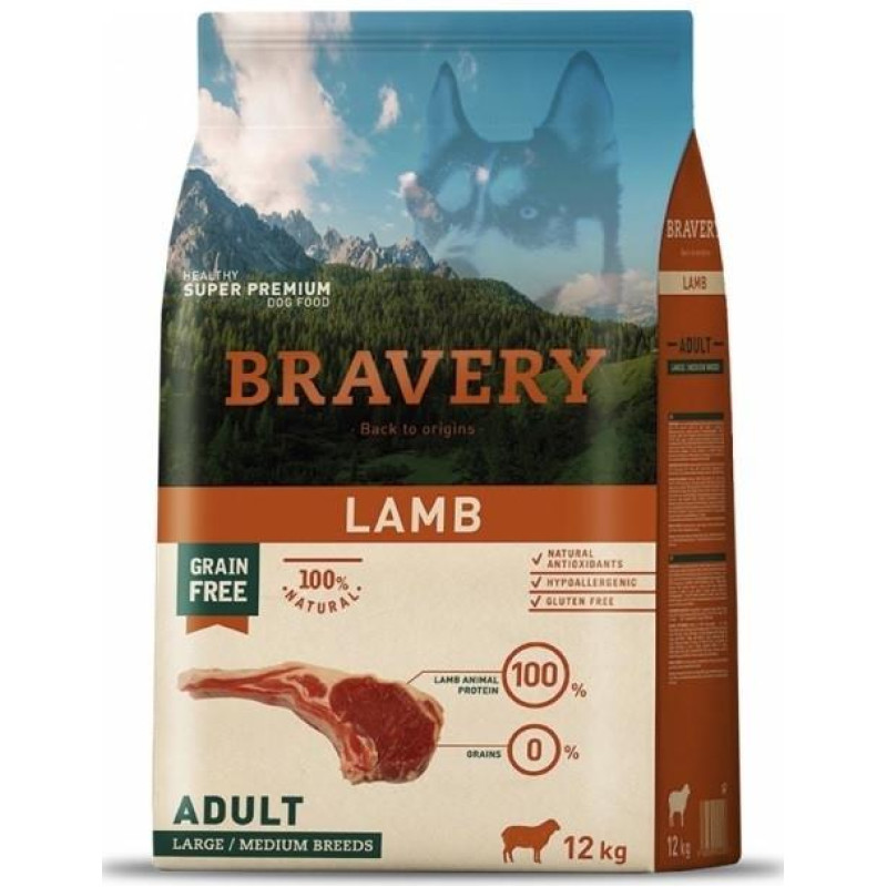 Bravery Adult large & medium Lamb 12 kg